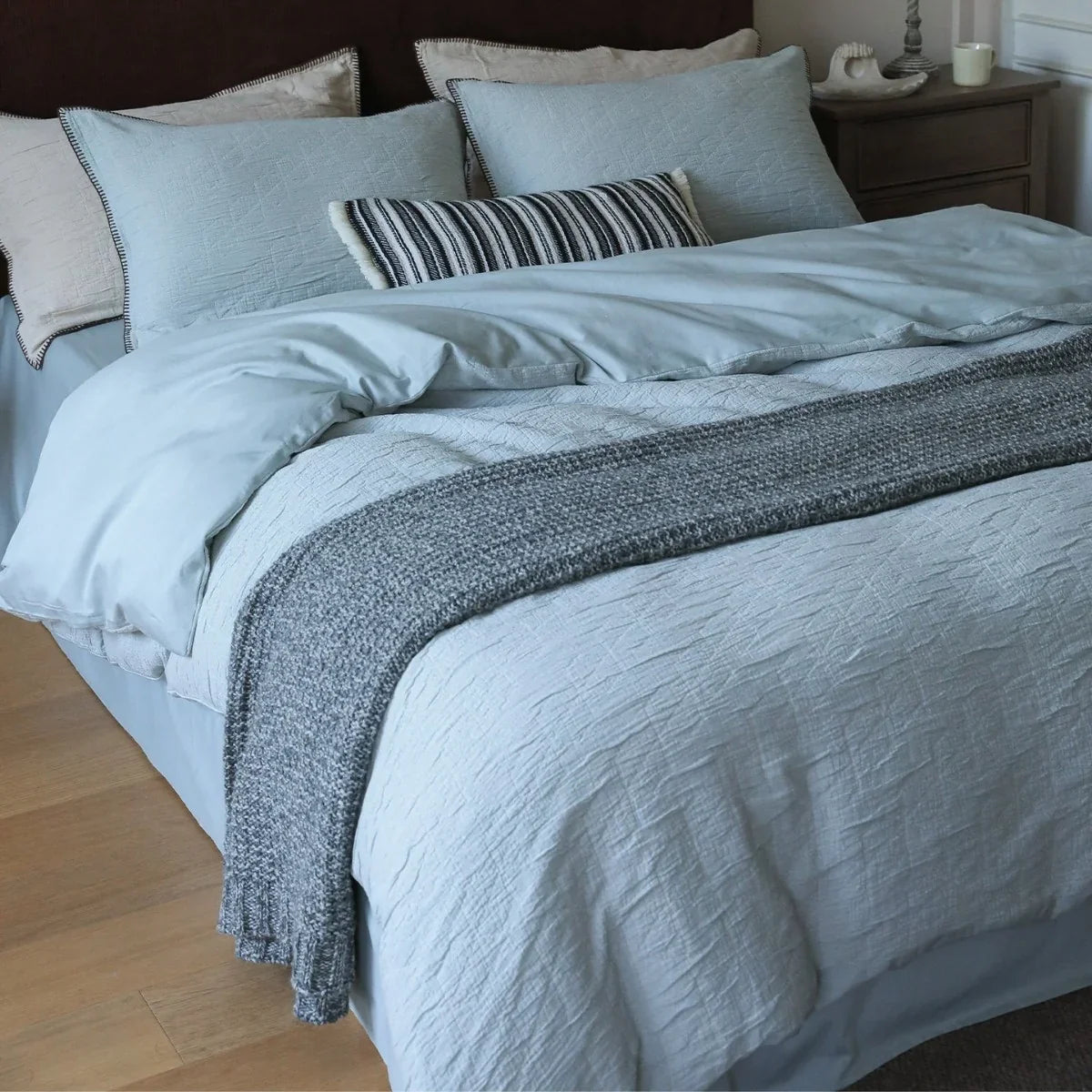 Bedding Set Cotton-Linen Breathable Quilted