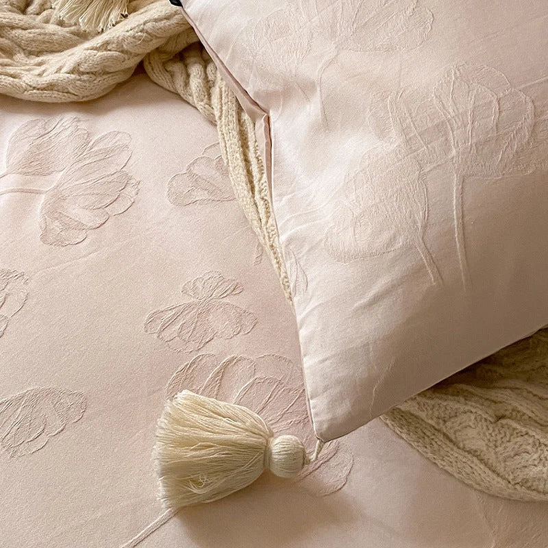 Bedding Set Cotton Satin Breathable Concealed Zipper