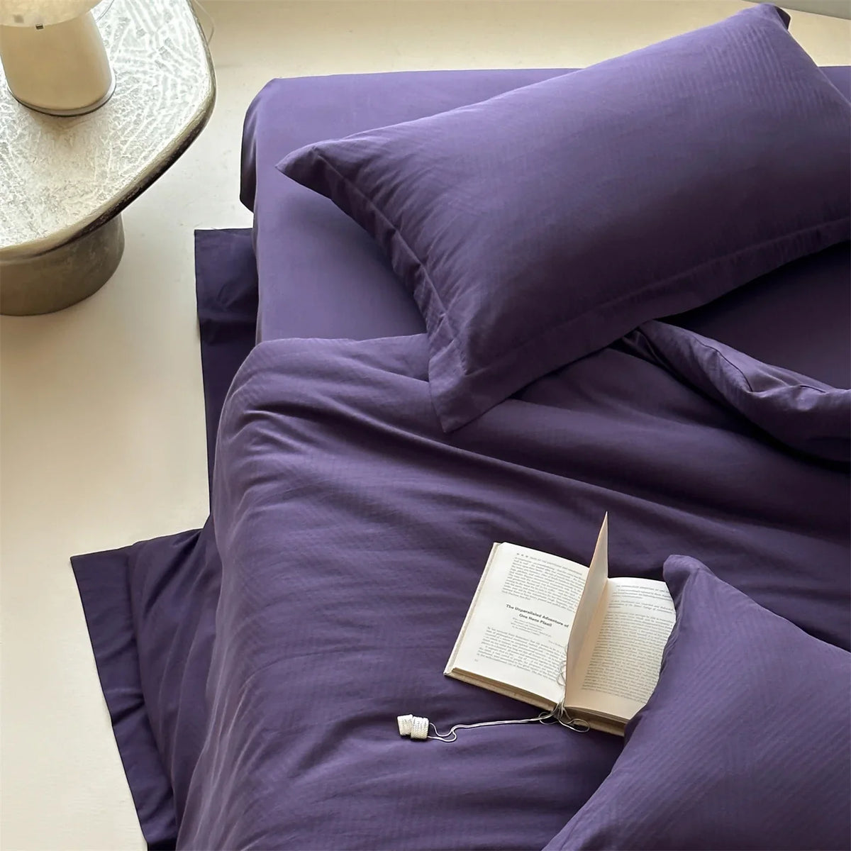Bedding Set Cotton Satin Breathable & Temperature-Regulating
