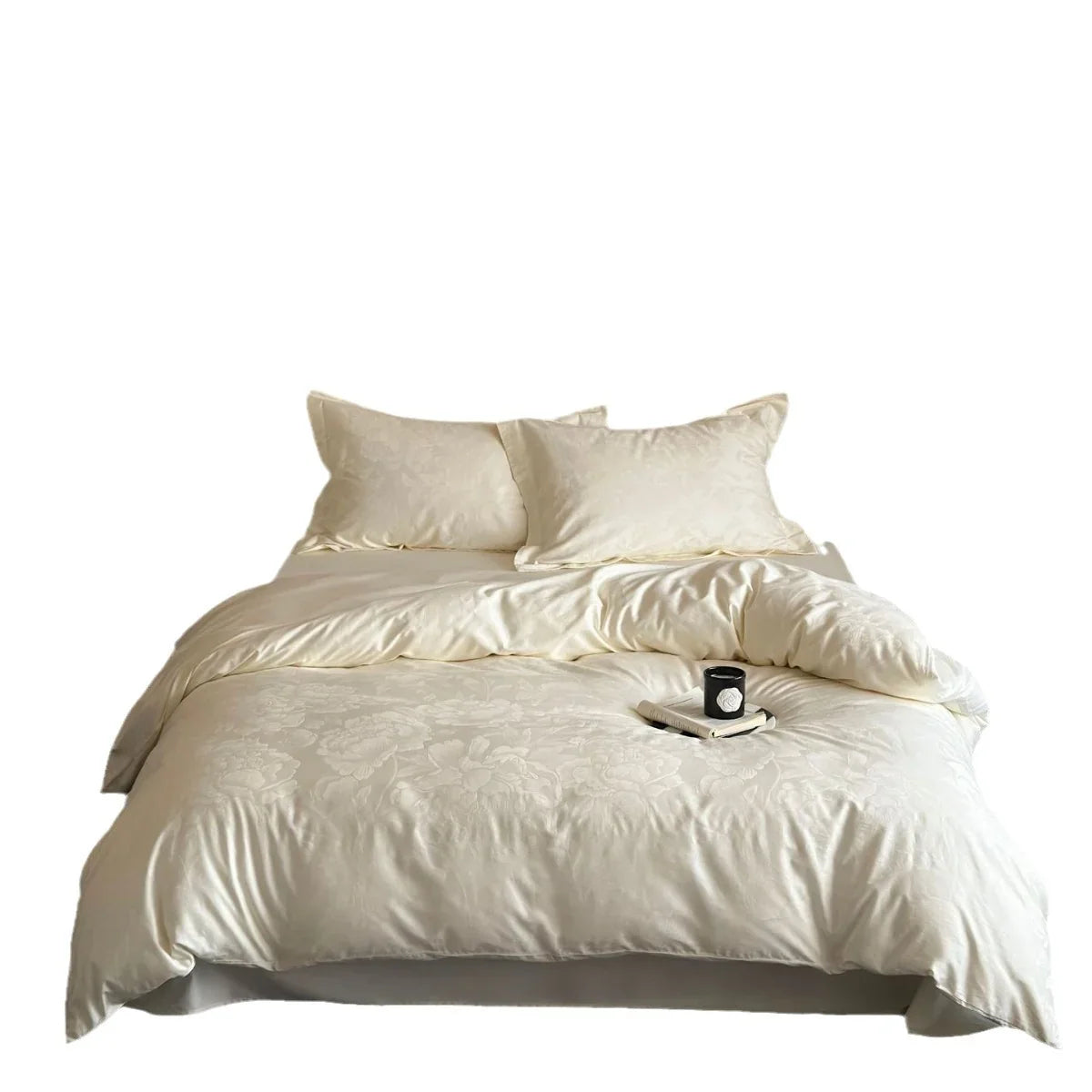 Bedding Set Cotton Satin Jacquard Zippered Pillowcases