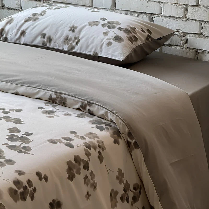 Bedding Set Cotton Satin Watercolor Floral 4-Piece