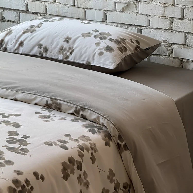 Bedding Set Cotton Satin Watercolor Floral 4-Piece