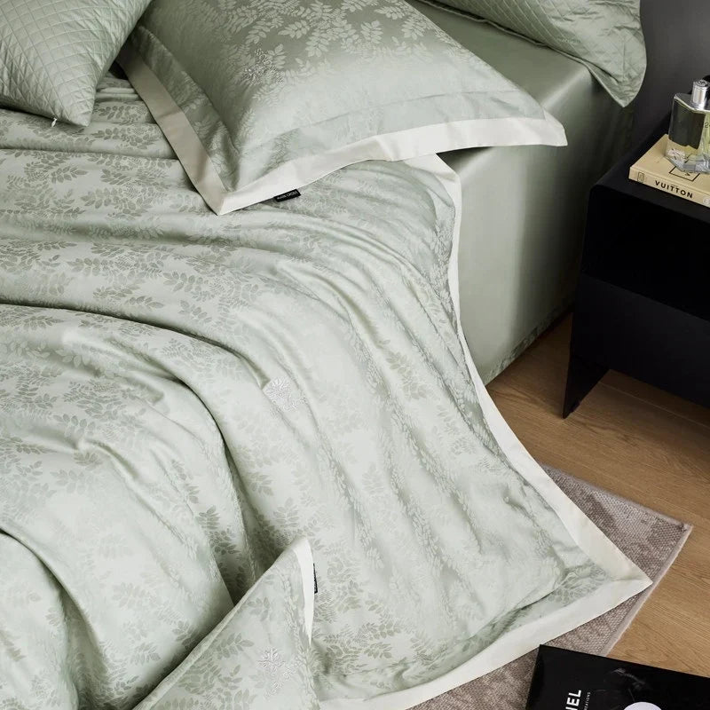 Bedding Set Fine Cotton Satin Jacquard Hotel-Style Closure