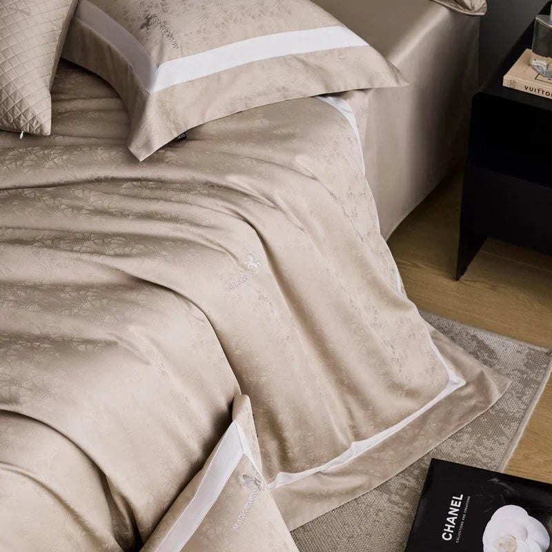 Bedding Set Fine Cotton Satin Jacquard Hotel-Style Closure