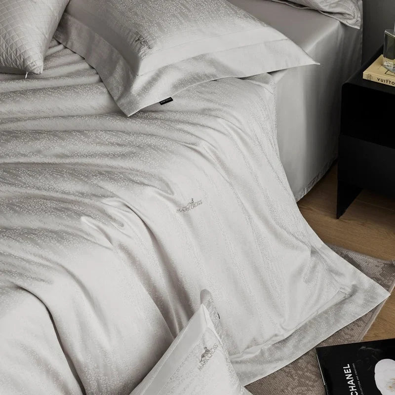 Bedding Set Fine Cotton Satin Jacquard Hotel-Style Closure