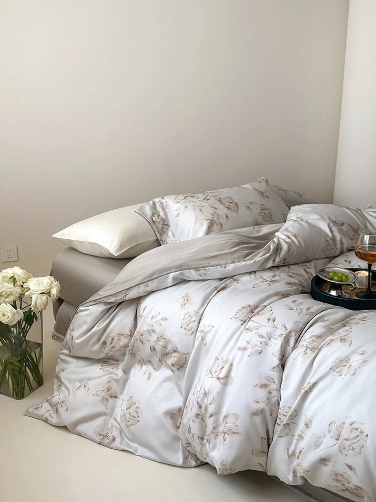 Bedding Set Fine Cotton Satin Temperature-Regulating