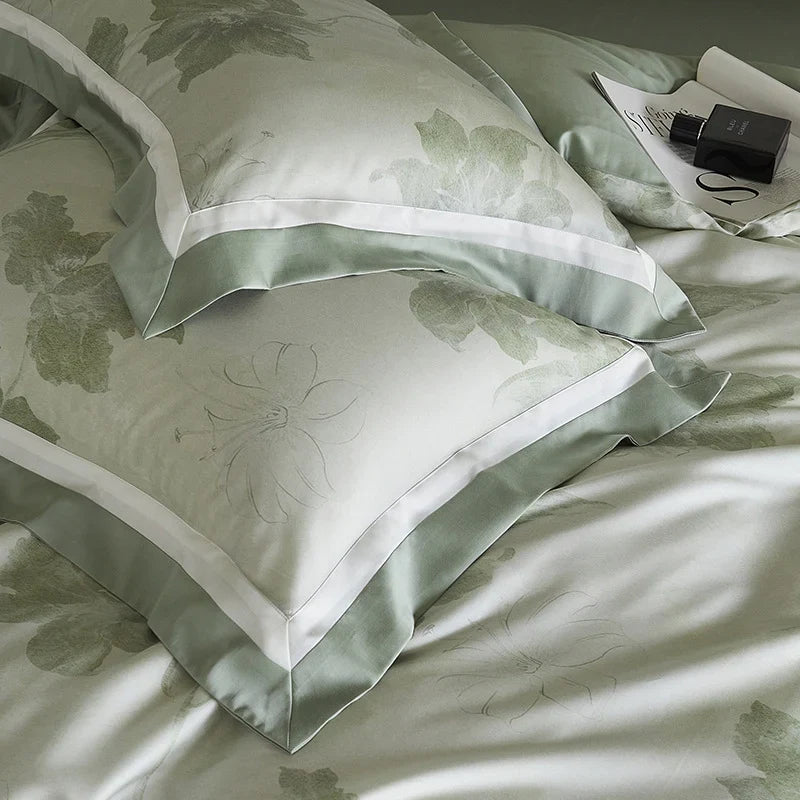 Bedding Set Large Floral Cotton Satin Machine Washable