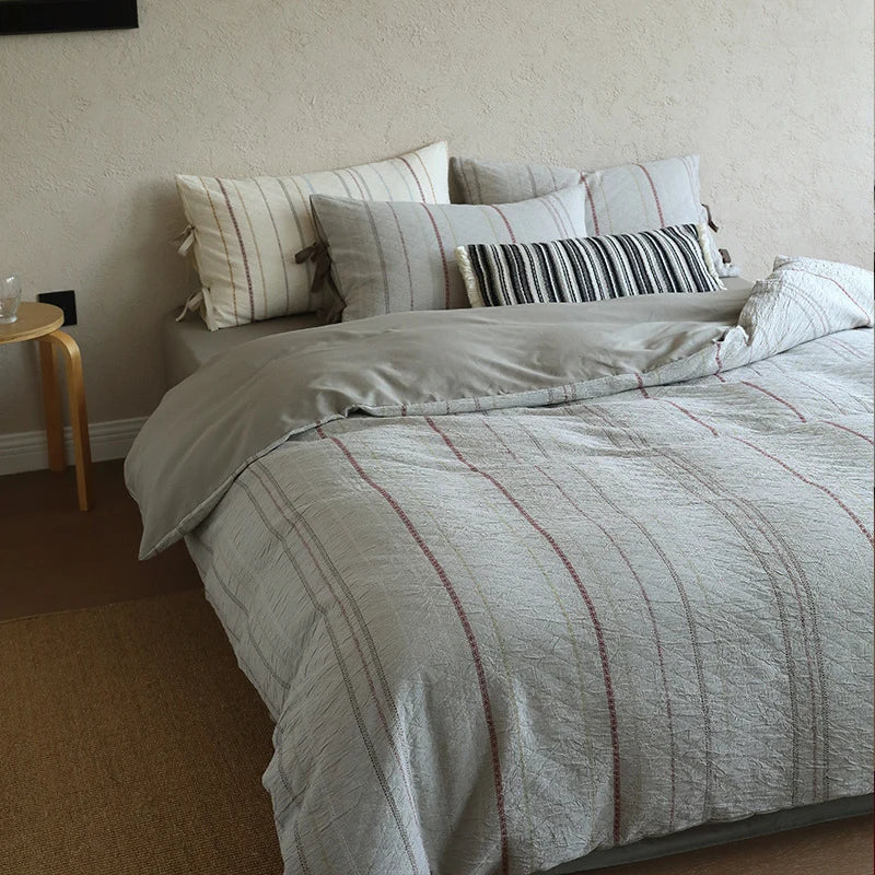 Bedding Set Linen & Cotton Reversible Temperature-Regulating
