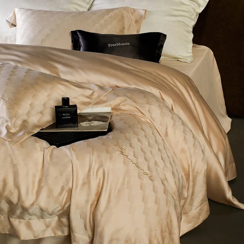 Bedding Set Lyocell Temperature-Regulating Jacquard Set of 4