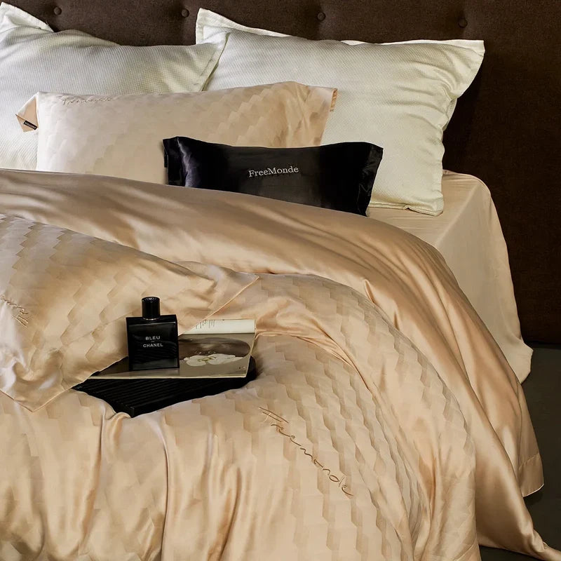 Bedding Set Lyocell Temperature-Regulating Jacquard Set of 4