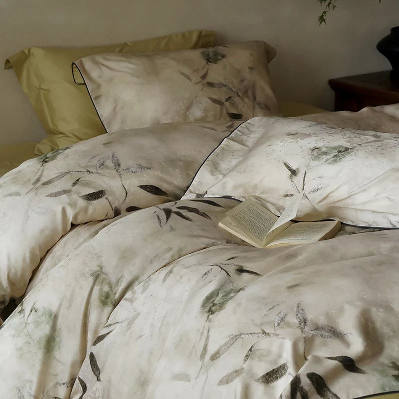 Bedding Set Mako Cotton Satin Reversible 4-Piece