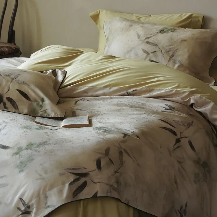 Bedding Set Mako Cotton Satin Reversible 4-Piece