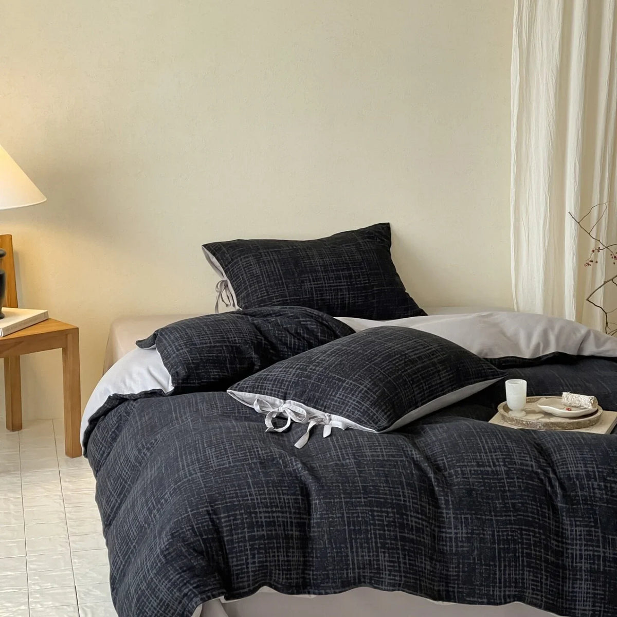 Bedding Set Reversible Cotton Satin