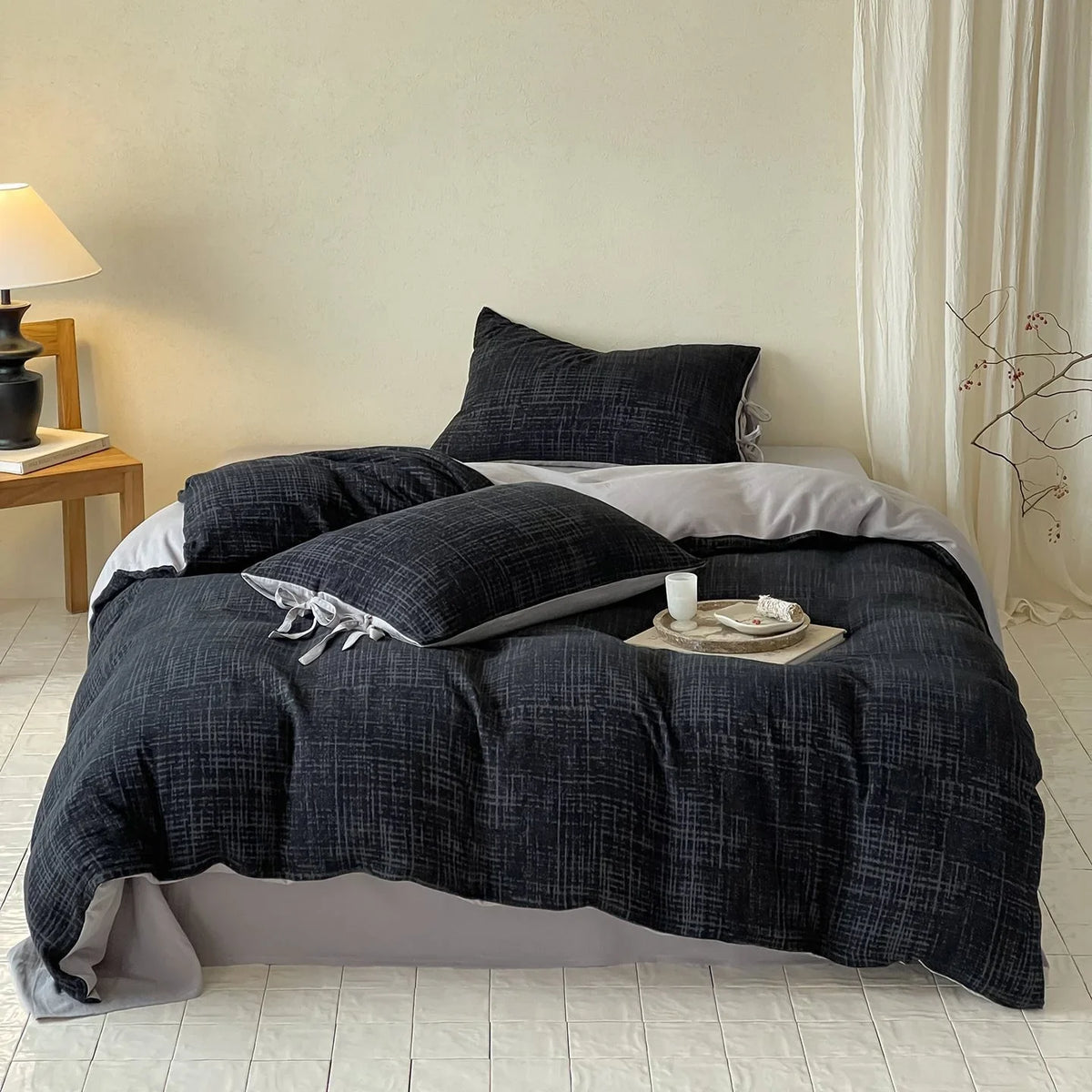 Bedding Set Reversible Cotton Satin