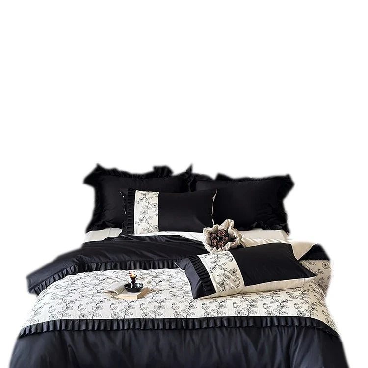 Bedding Set Reversible Satin Cooling 4-Piece
