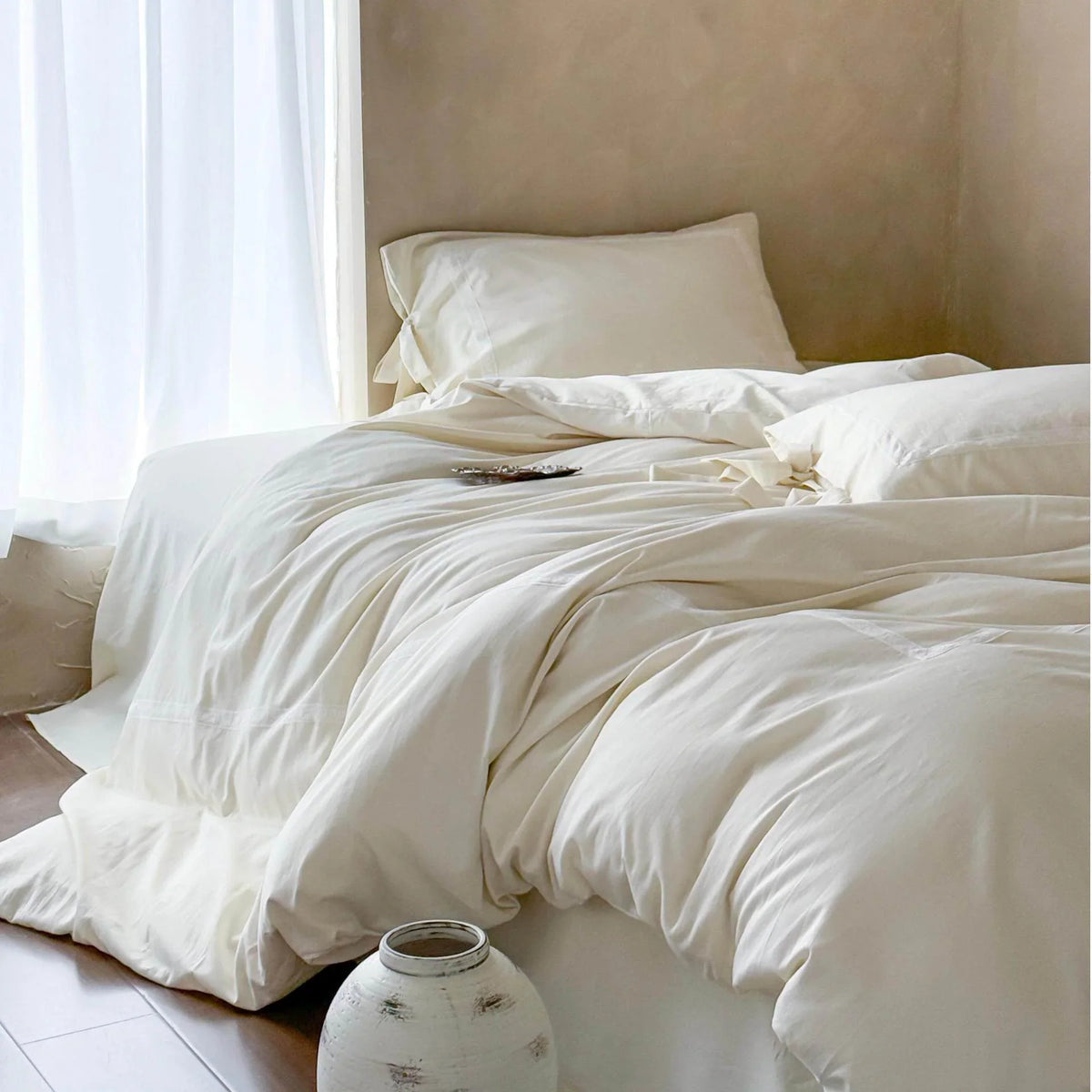Bedding Set Ruffled Cotton Jacquard Set of 4