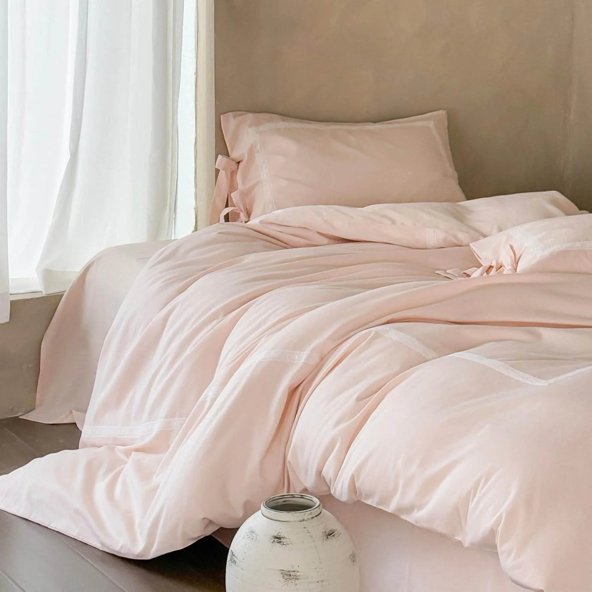 Bedding Set Ruffled Cotton Jacquard Set of 4