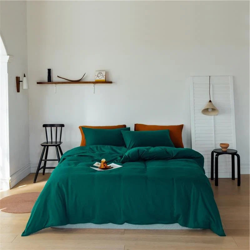 Bedding Set Temperature-Regulating Cotton Percale Wrinkle-Resistant