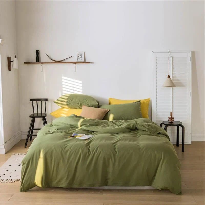 Bedding Set Temperature-Regulating Cotton Percale Wrinkle-Resistant