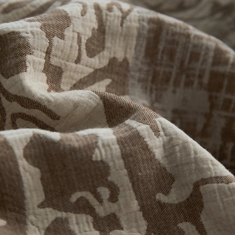 Bedding Set Vintage Textured Botanical Print Pure Cotton