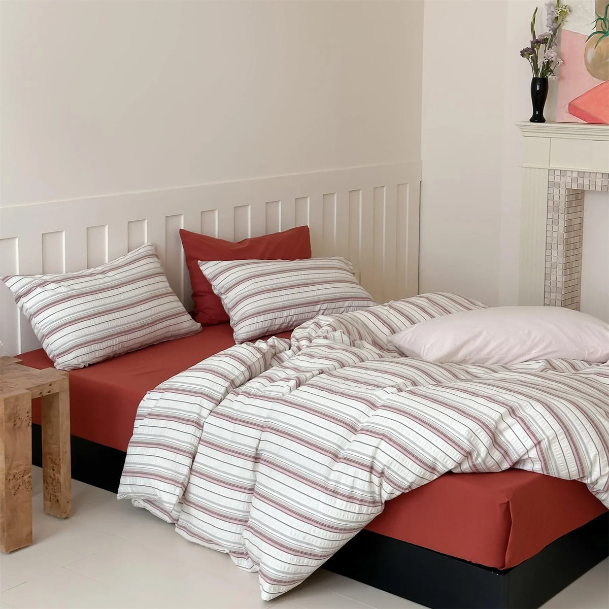 Bedding Set Waffle Cotton Temperature-Regulating Duvet Cover & Pillowcases