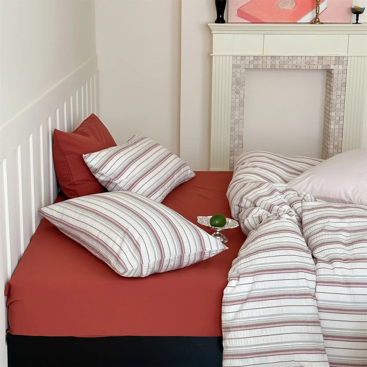 Bedding Set Waffle Cotton Temperature-Regulating Duvet Cover & Pillowcases