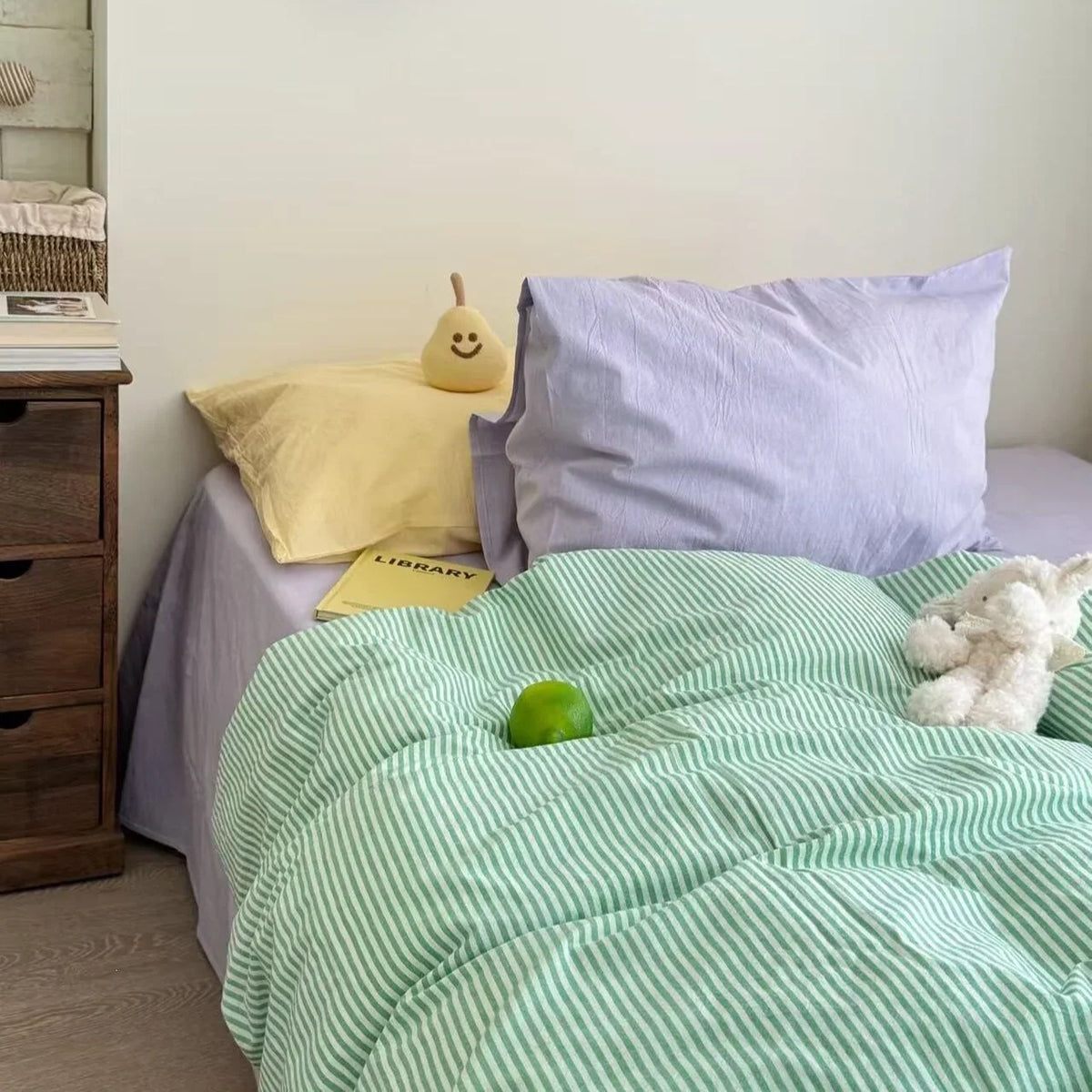 Bedding Set Washed Linen Temperature-Regulating