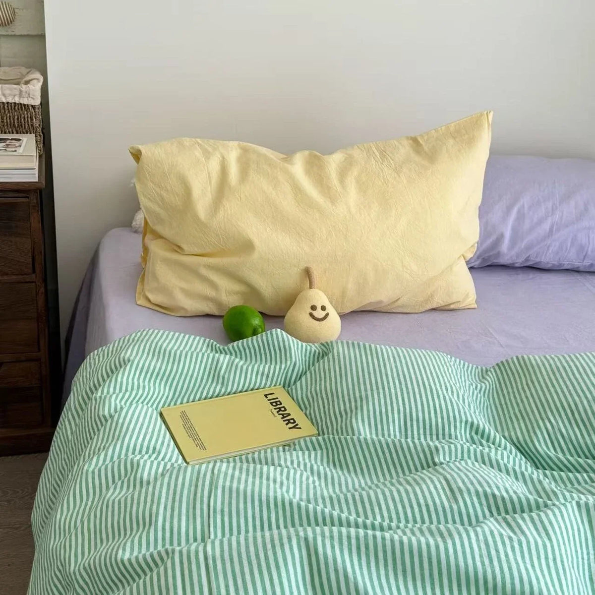 Bedding Set Washed Linen Temperature-Regulating