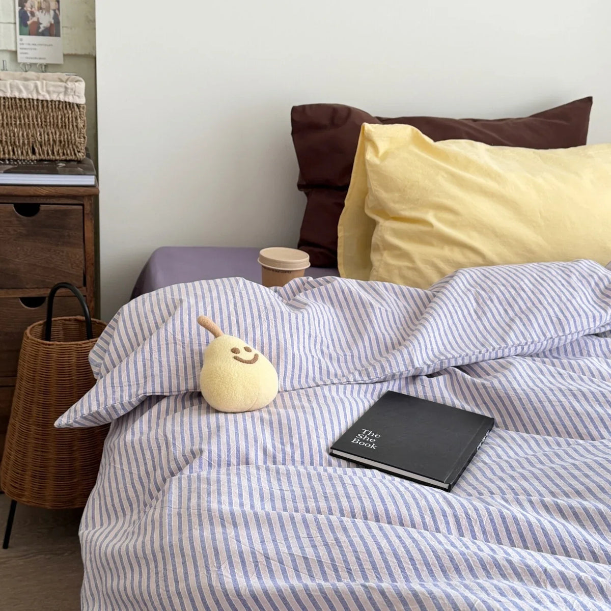 Bedding Set Washed Linen Temperature-Regulating