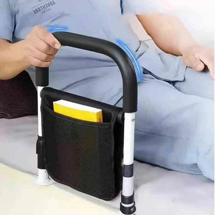 Bedside Assist Rail Reinforced Steel Padded Grip Tool-Free Installation