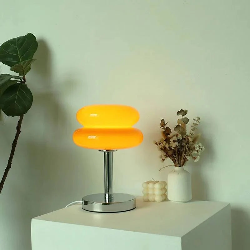 Bedside Lamp Colorful Glass Soft LED USB-Powered