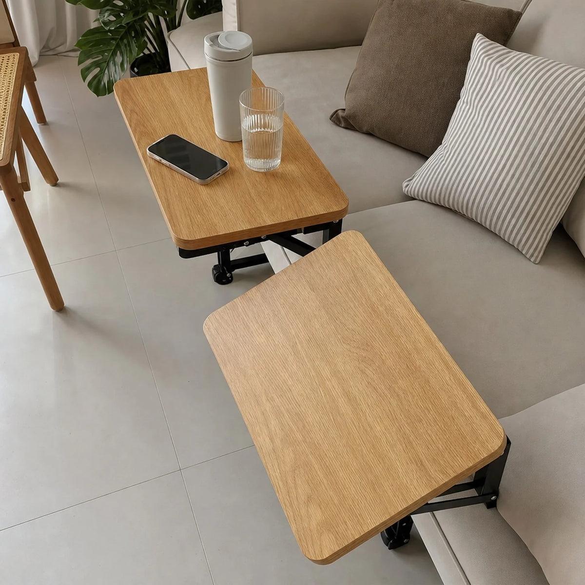 Bedside Shelf Foldable Wood Surface Space-Saving