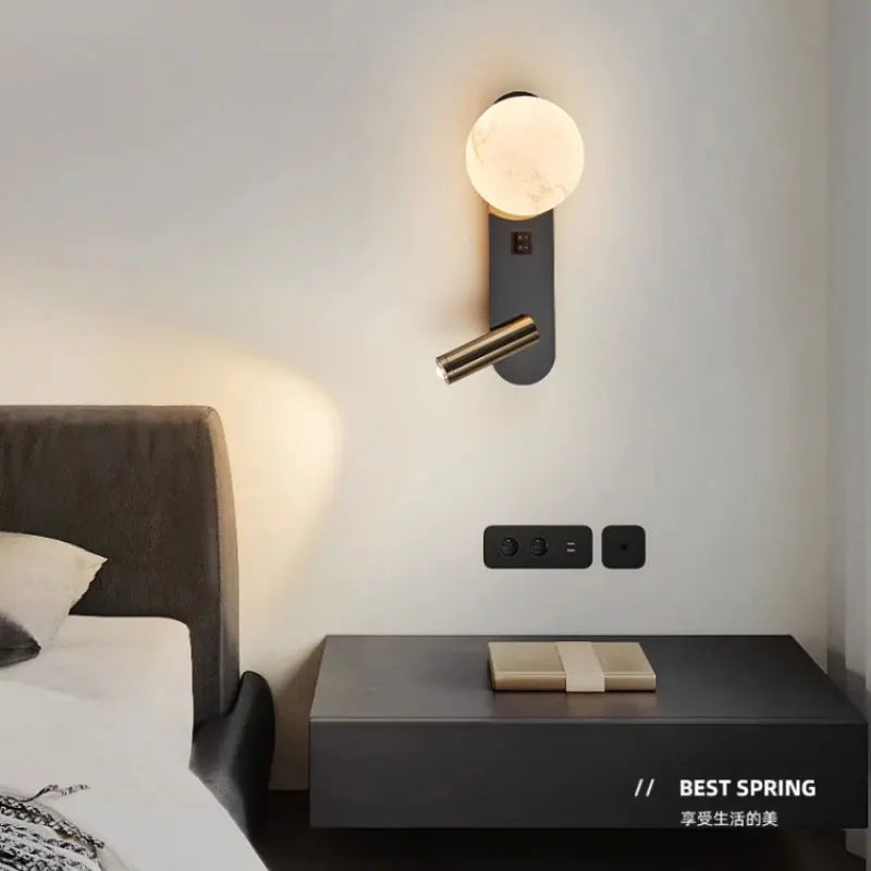 Bedside Wall Light Dual LED Independent Ambient & Reading