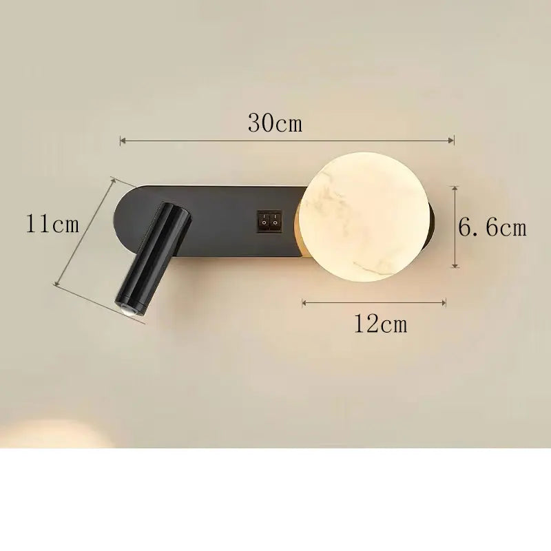 Bedside Wall Light Dual LED Independent Ambient & Reading