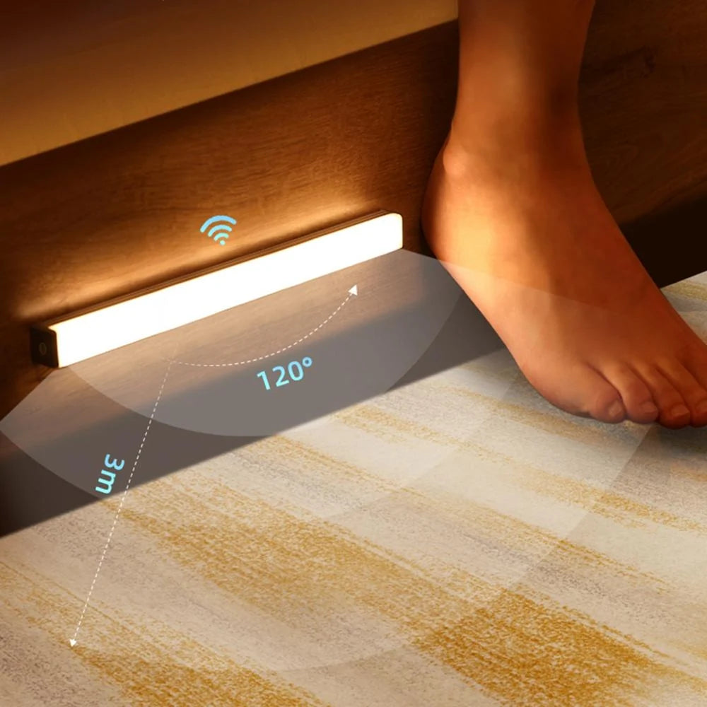 Bedside Wall Light Motion-Activated Warm & Low-Glare LED Rechargeable