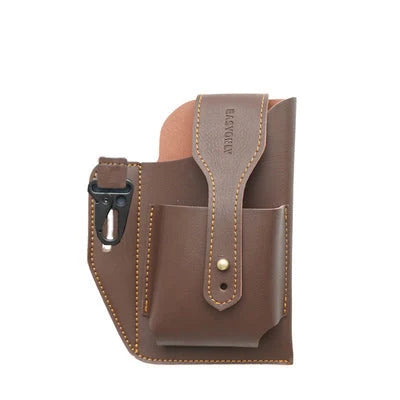 Belt Pouch Microfiber PU Leather Multiple Pockets