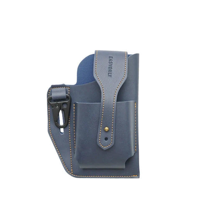 Belt Pouch Microfiber PU Leather Multiple Pockets