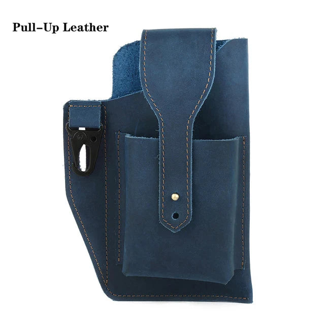 Belt Pouch Microfiber PU Leather Multiple Pockets
