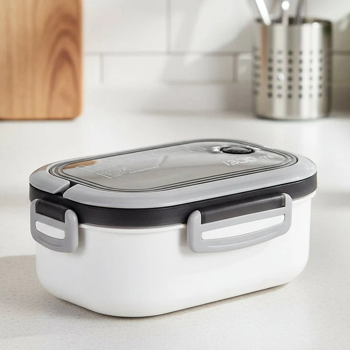 Bento Lunch Box Two-Tier With Fork & Spoon