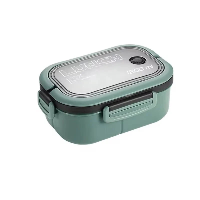 Bento Lunch Box Two-Tier With Fork & Spoon