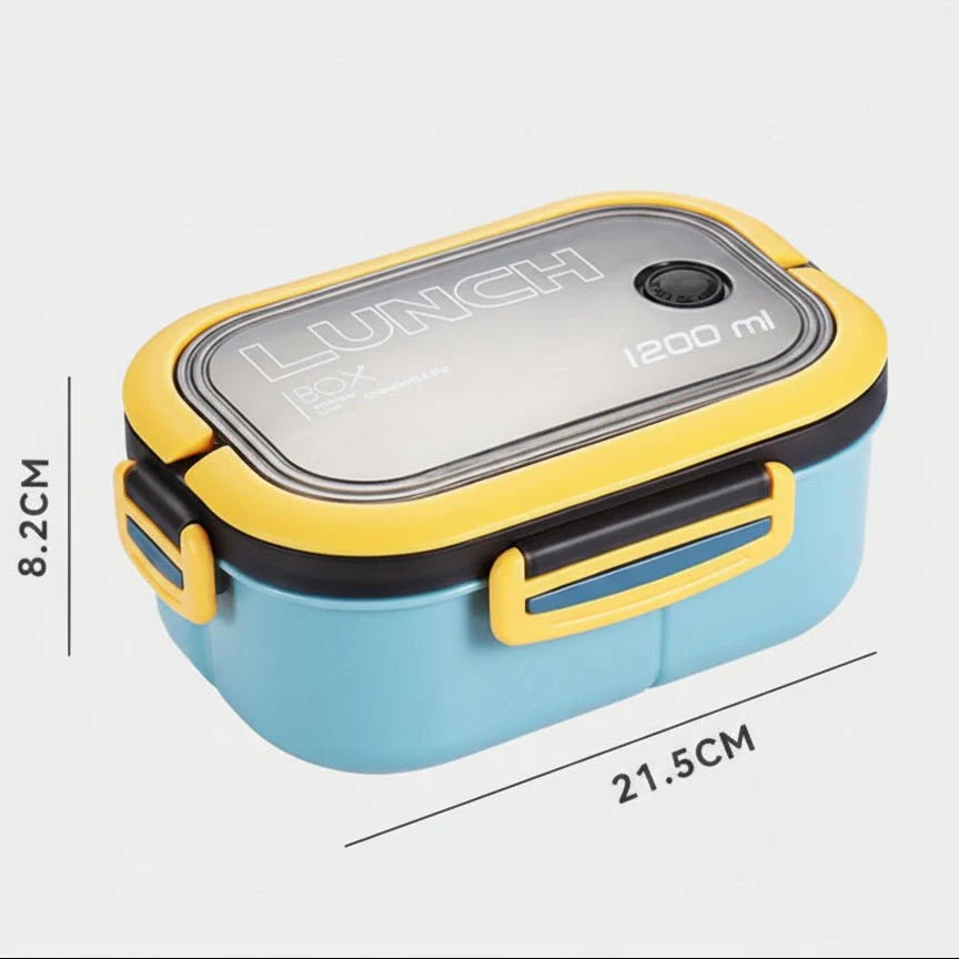 Bento Lunch Box Two-Tier With Fork & Spoon