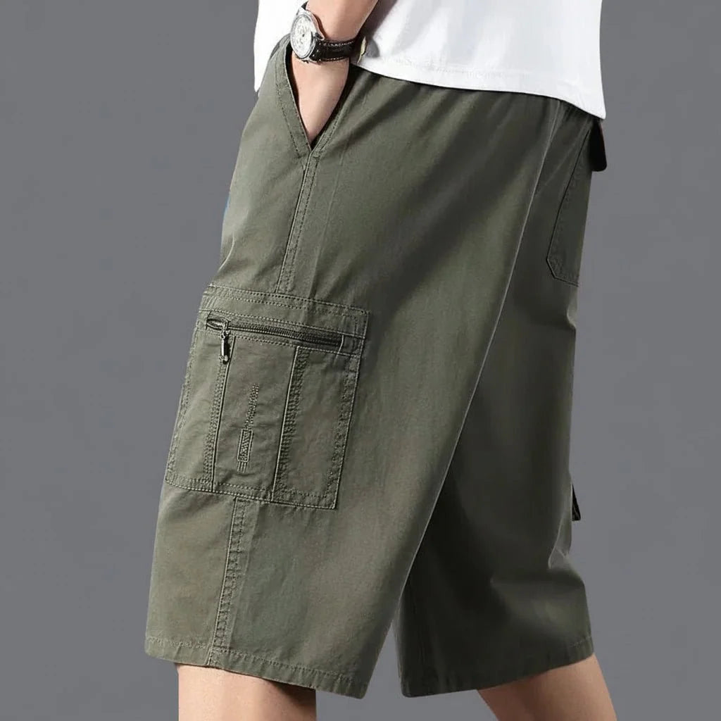 Bermuda Shorts Lightweight Relaxed Fit Zipper Side Pockets