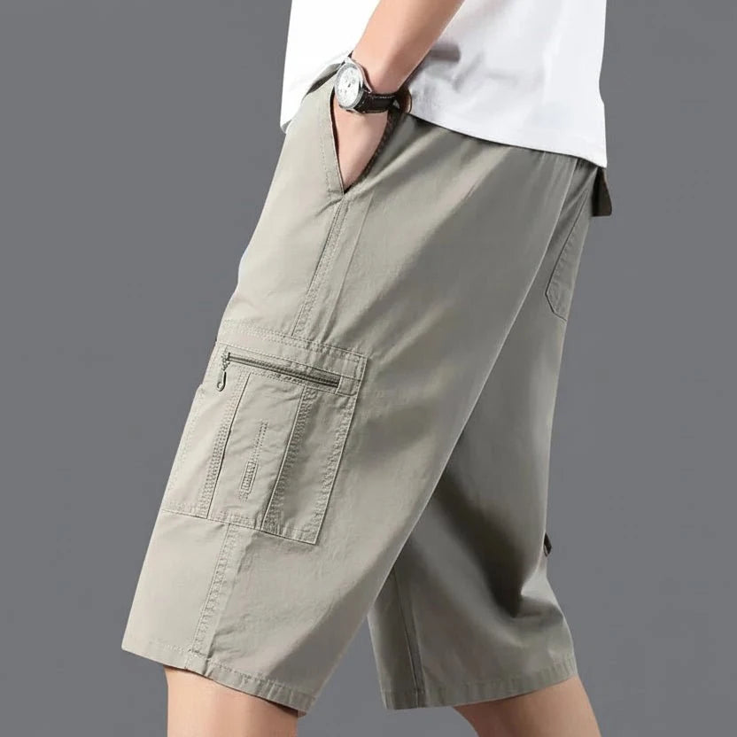 Bermuda Shorts Lightweight Relaxed Fit Zipper Side Pockets