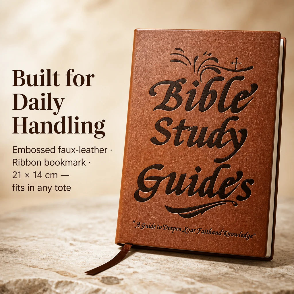 Bible Study Guide Illustrated 66 Books Faux Leather Hardcover