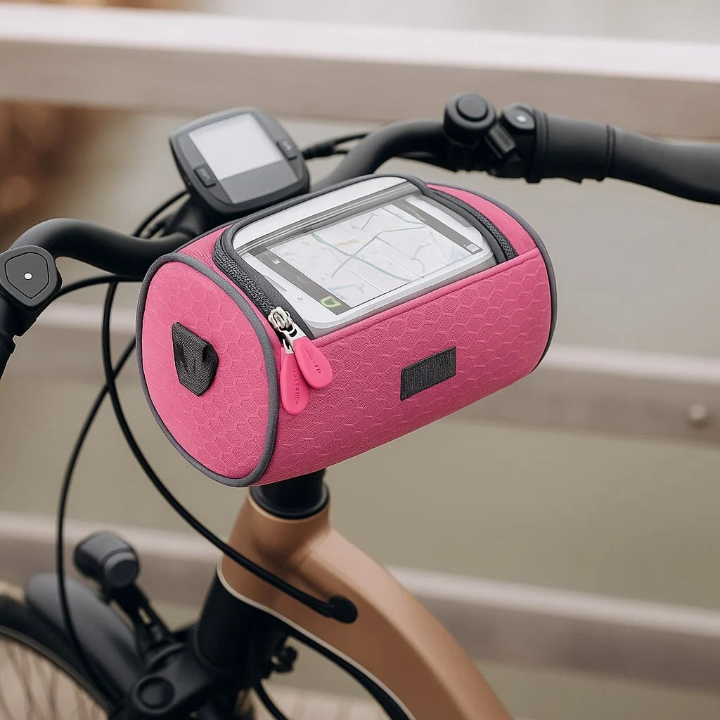 Bicycle Handlebar Bag Touchscreen Phone Holder Moisture-Protective Storage