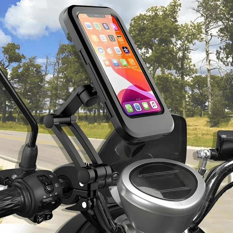 Bicycle Phone Holder Waterproof Clear Touchscreen Window Fits 5.5–6.8 Inch Smartphones