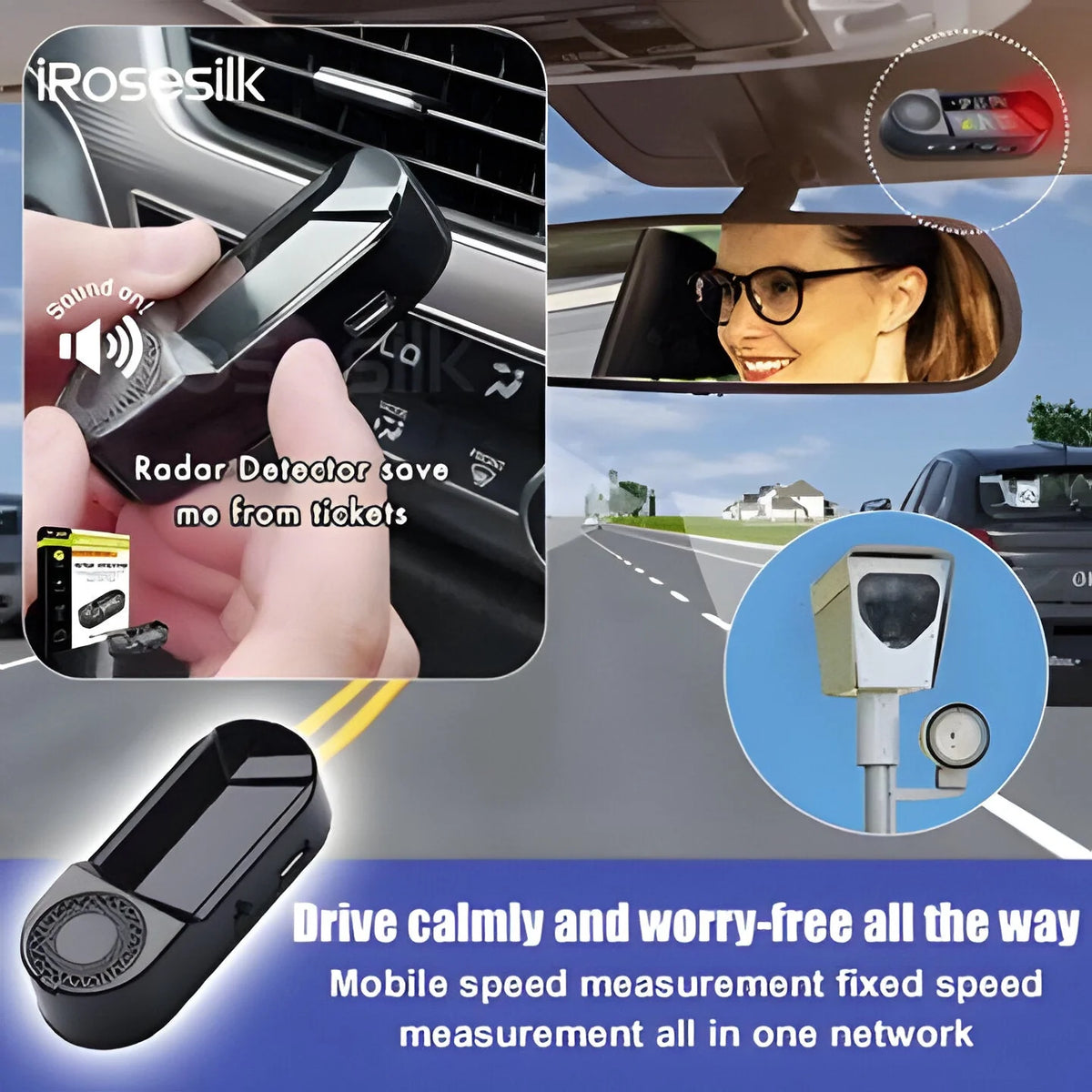 Bicycle Radar Detector Solar-Powered LED