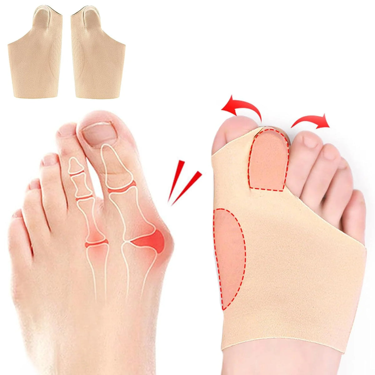 Big Toe Corrector Low-Profile Stretch Fit Washable