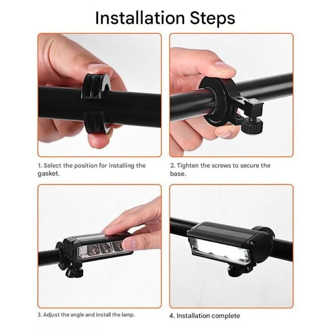 Bike Light 180° LED Splash-Proof Against Waterfalls