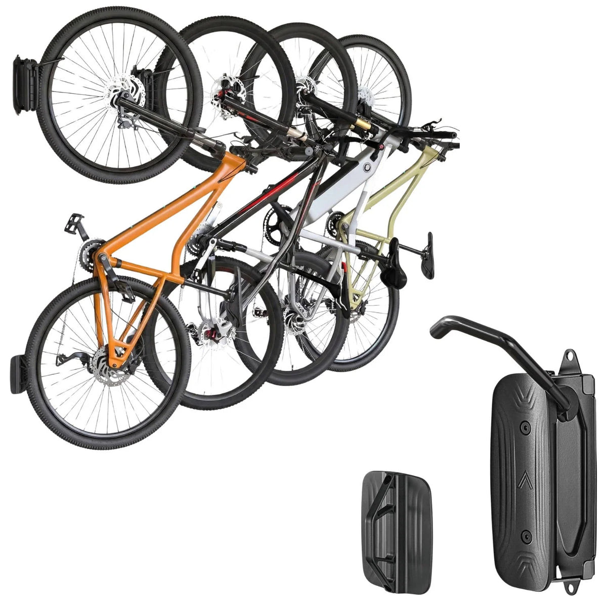Bike Wall Mount Heavy-Duty Steel Swivel 66 Lb Capacity